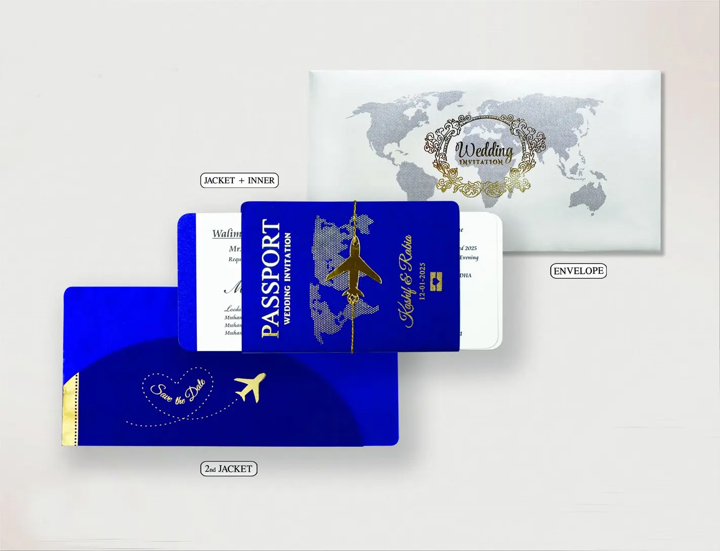 Passport Style Wedding Invitation Card in Pakistan