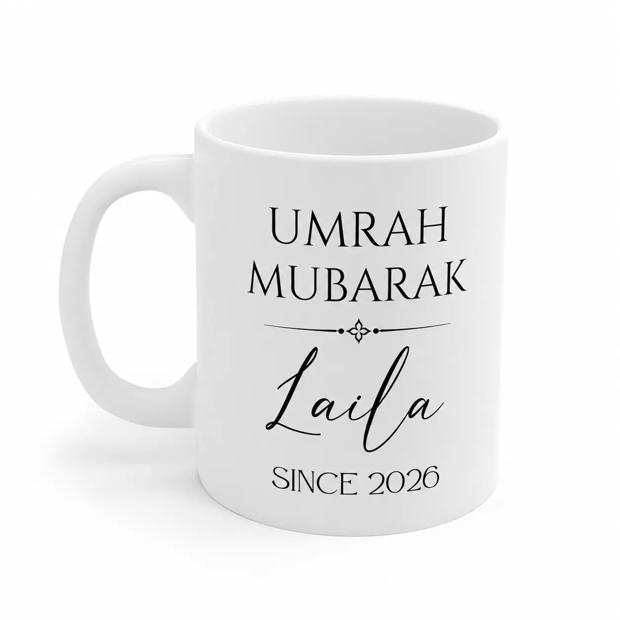 Personalized Umrah Mubarak Mug with Name | Custom Ceramic Coffee Mug - Image 2
