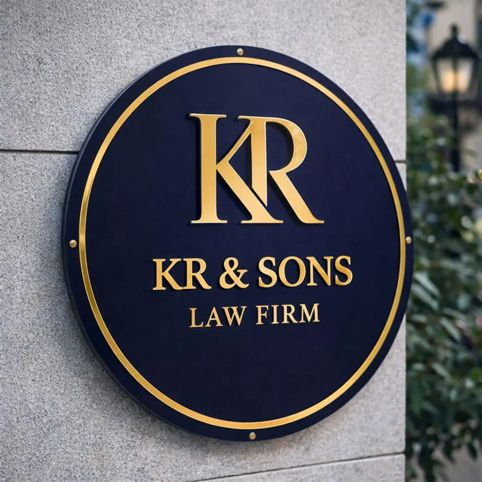 Custom Black Acrylic Round Business Logo Sign for Reception | 3D Acrylic Wall Sign | Small Business, Office & Salon Brand Logo Sign - Image 2