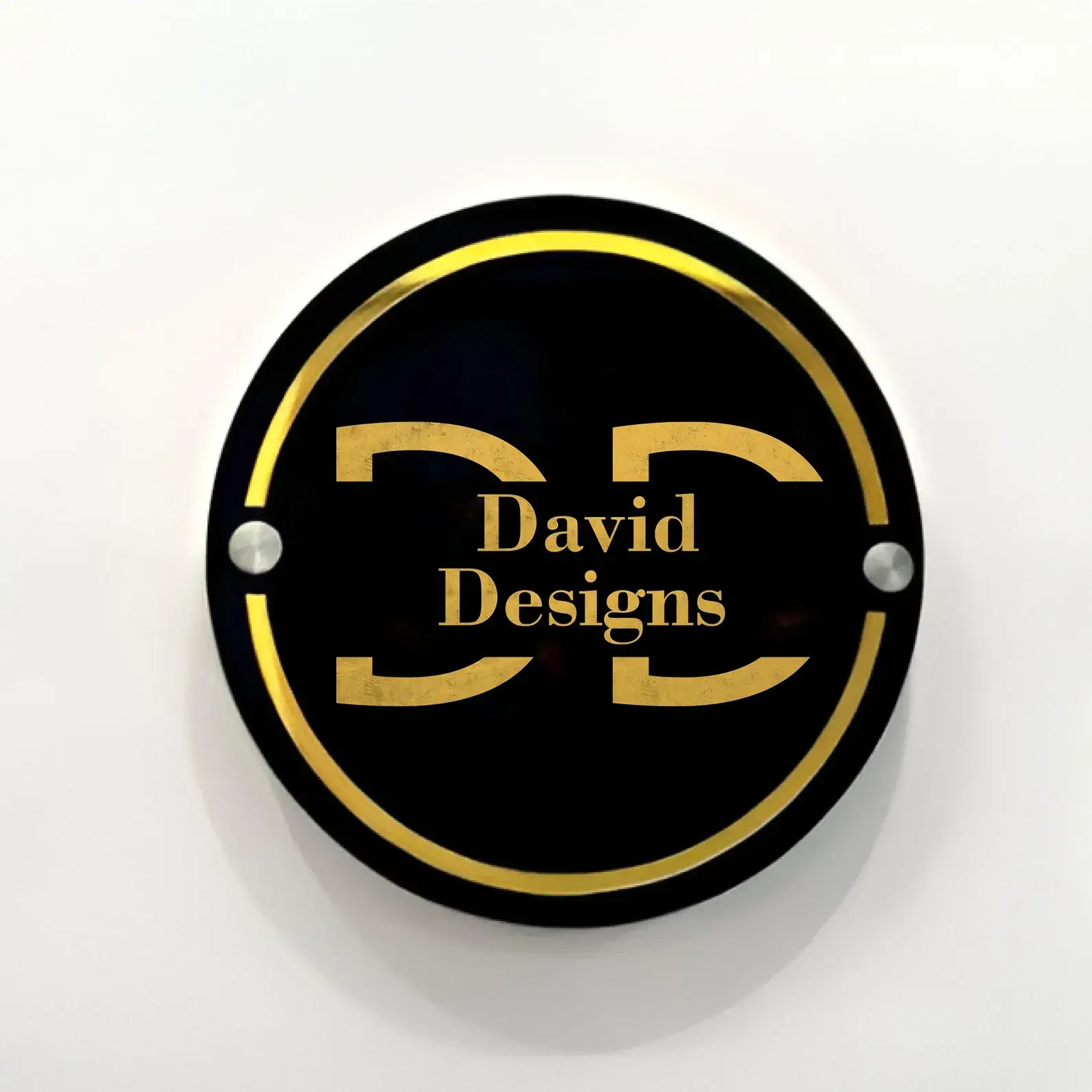 Custom Black Acrylic Round Business Logo Sign for Reception | 3D Acrylic Wall Sign | Small Business, Office & Salon Brand Logo Sign - Image 3