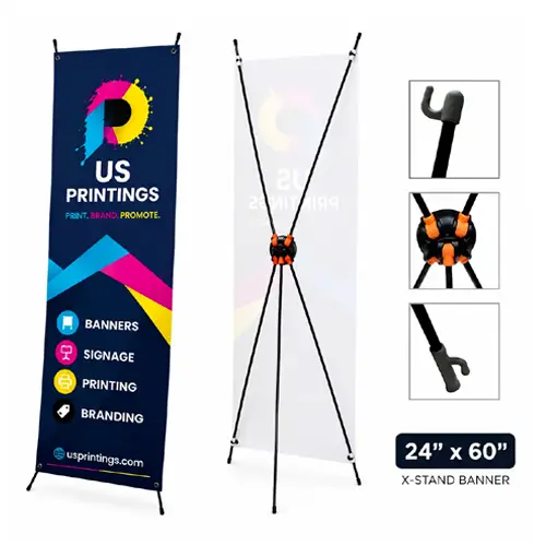 X-Stand Flex Banner Printing with Stand | Custom Promotional Display Banner